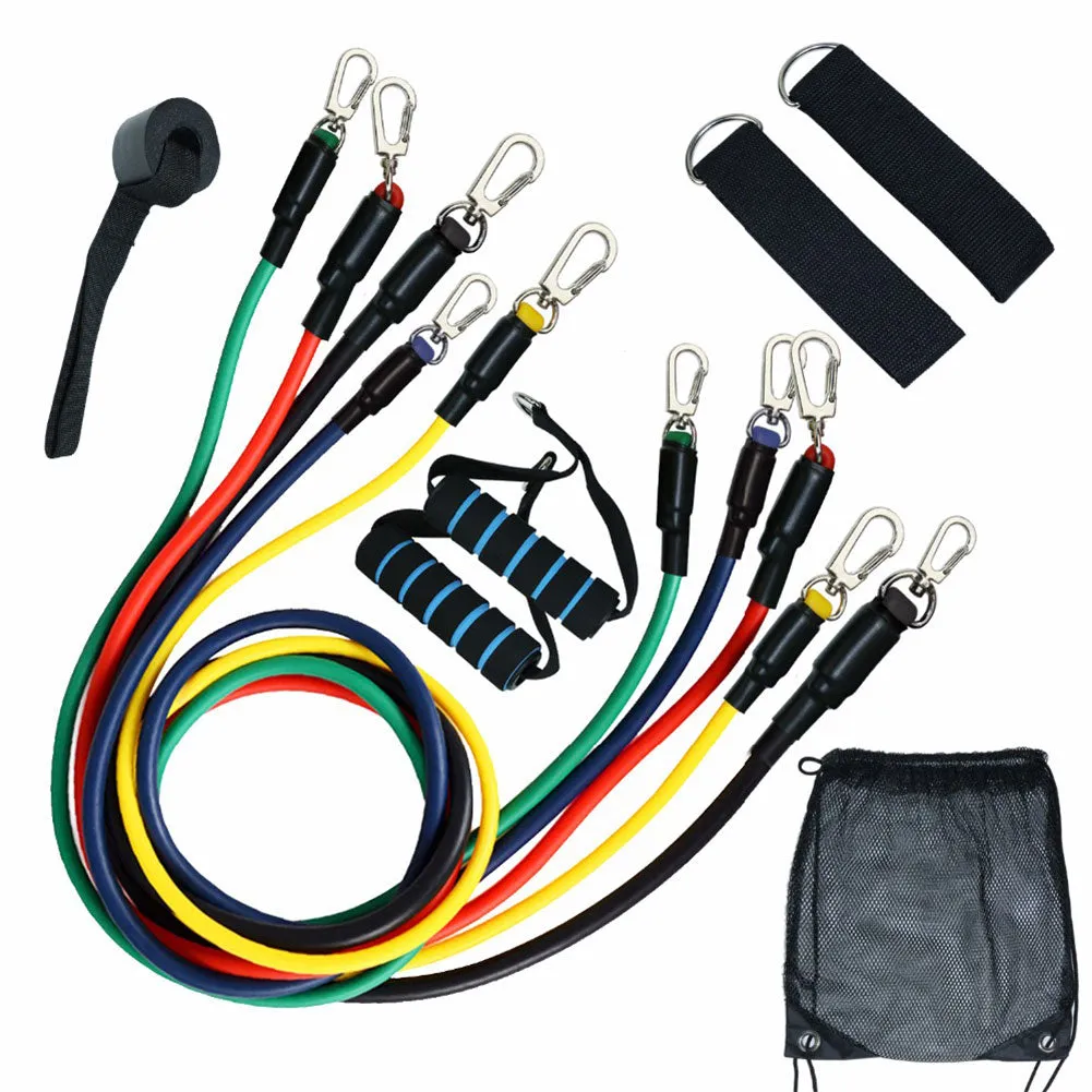 11pcs/set Pull Rope Fitness Exercises Resistance Bands Latex