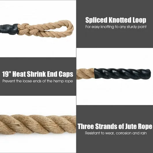 1.5 inch Gym Fitness Training Grips Strength Climbing Rope-18'