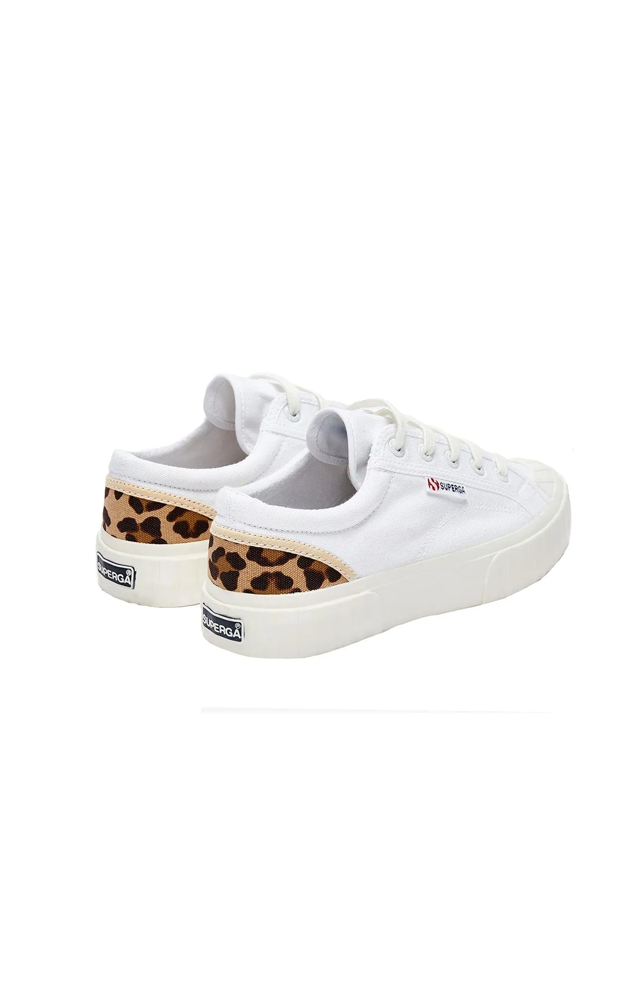 2630 Stripe Padded Leopard White