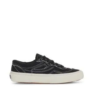 2941 Revolley Distressed Stone Washed Sneakers - Black White Avorio