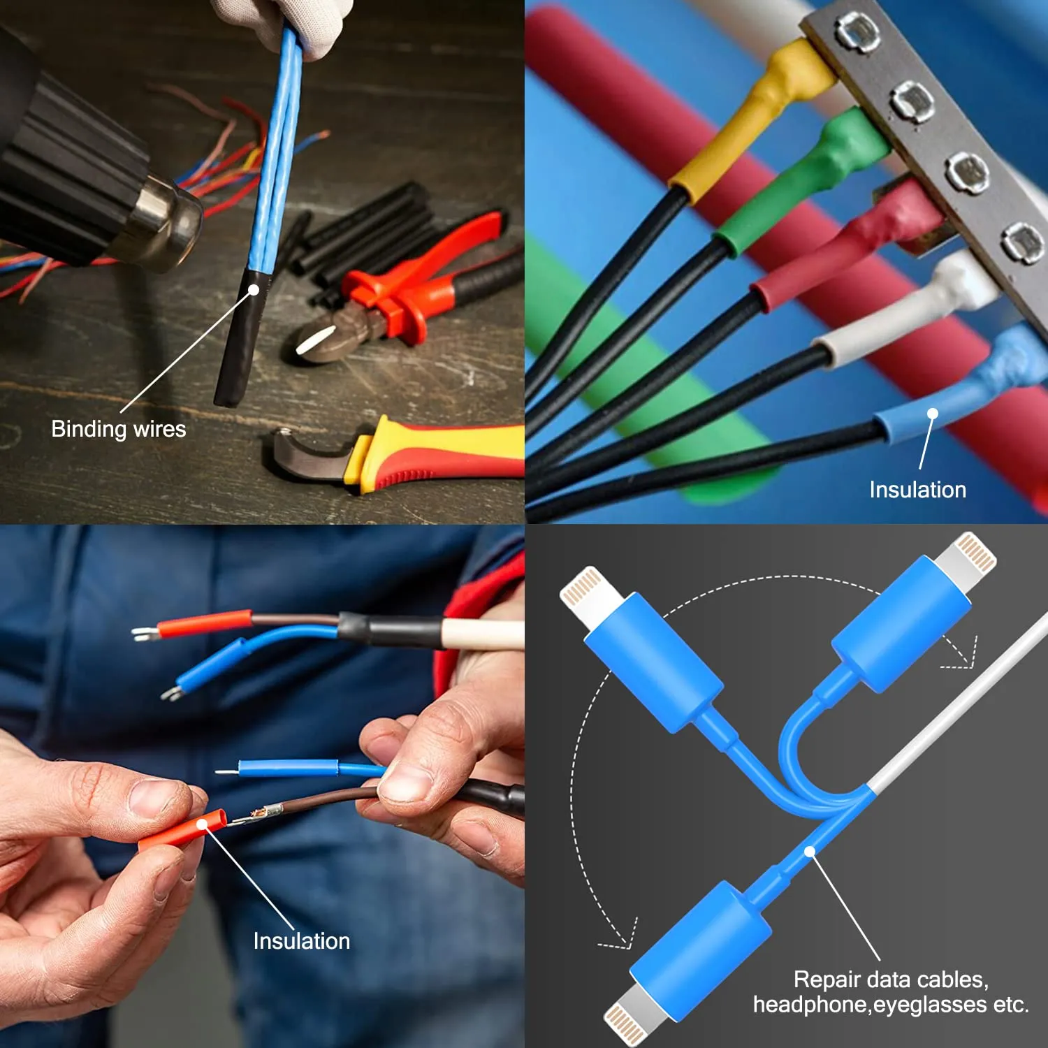 2m 5mm 2:1 Polyolefin Heat Shrink Tubing, Flame Retardant