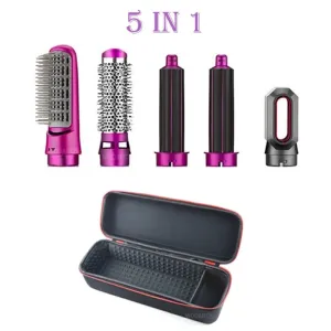 5 in 1 Hair Dryer Hot Comb Set Wet and Dry Professional Curling Iron Hair Straightener Styling Tool Hair Dryer Household