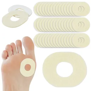 50 Pcs Corn Pads for Feet, Oval Callus Cushions Self-Stick Corn Callus Pads Soft Foot Callus Cushion, Callous Protectors for Pain Relief Foot Care 50Pcs