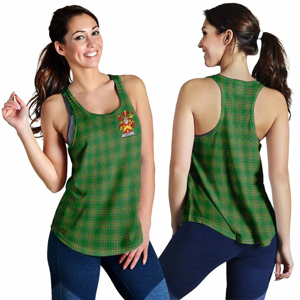 Abbott Irish Clan Tartan Women's Racerback Tanks with Coat of Arms