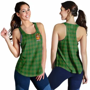 Abbott Irish Clan Tartan Women's Racerback Tanks with Coat of Arms