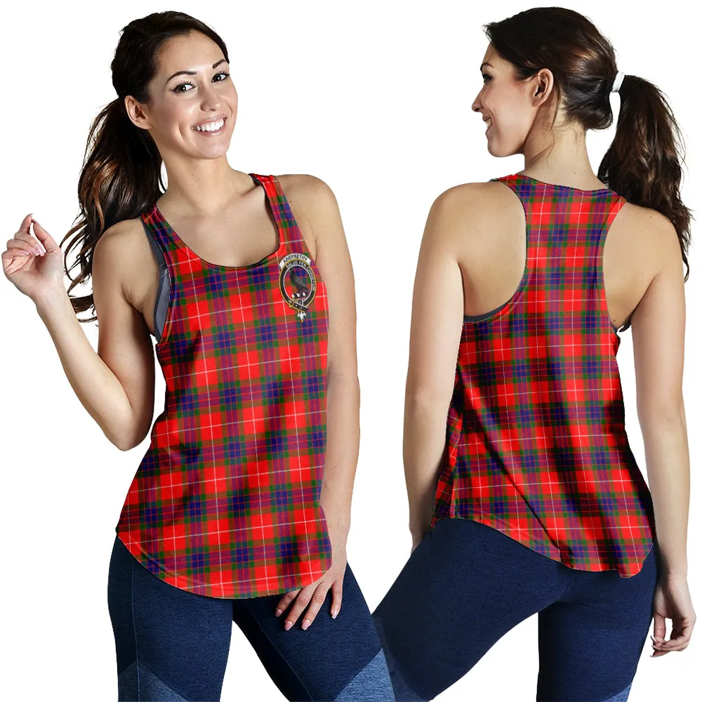 Abernethy Tartan Women Racerback Tanks with Family Crest