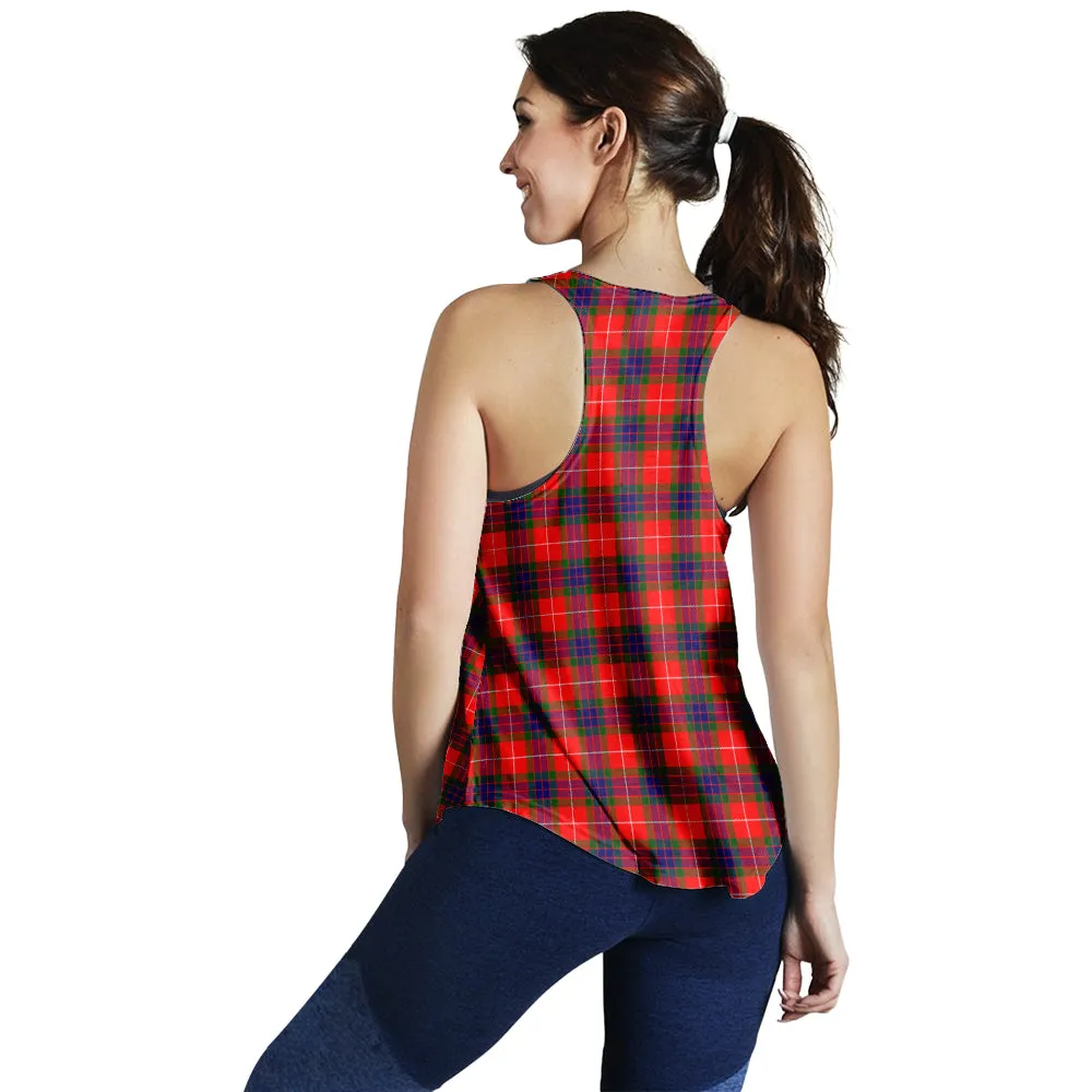 Abernethy Tartan Women Racerback Tanks with Family Crest