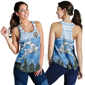 Adam Clan Christmas Women's Racerback Tanks Celtic Reindeer Style