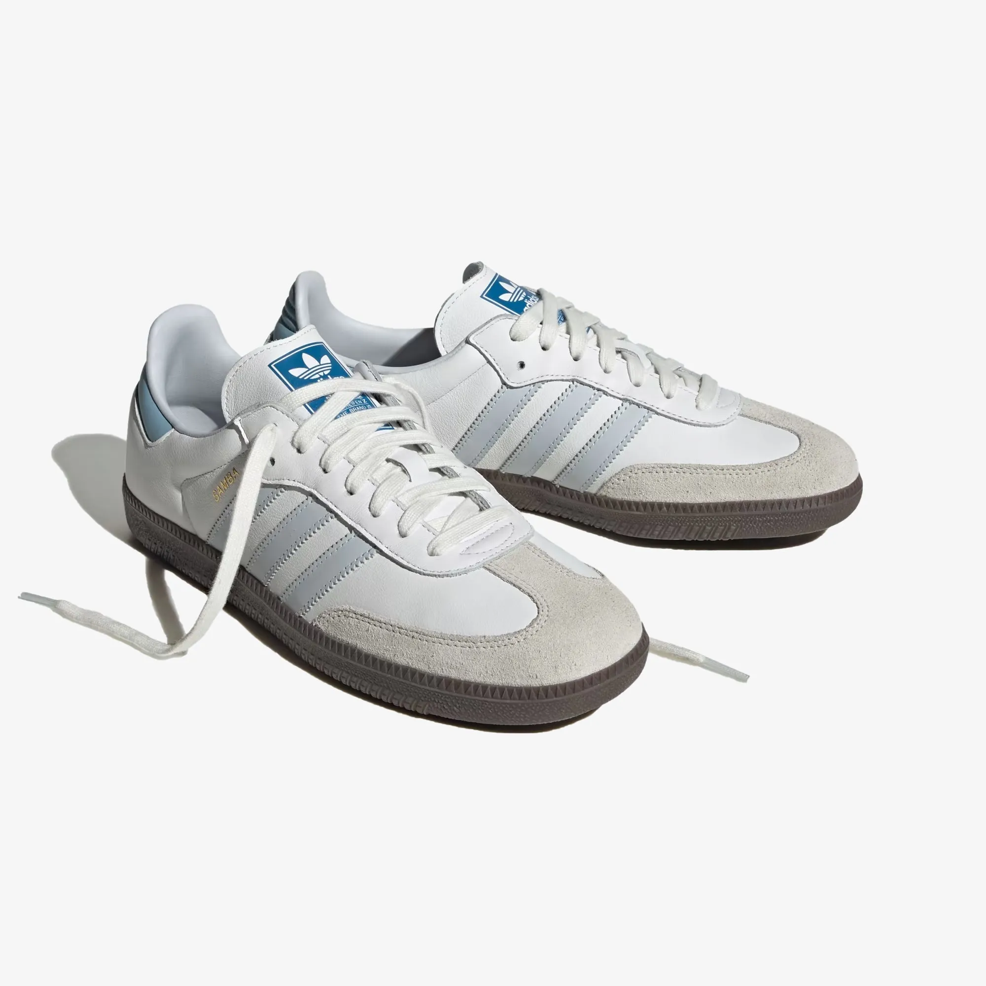 Adidas Originals | SAMBA OG  { CORE WHITE/HALO BLUE/GUM