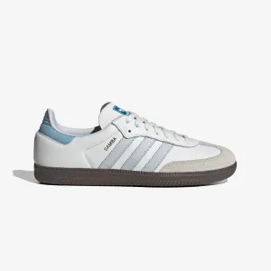 Adidas Originals | SAMBA OG  { CORE WHITE/HALO BLUE/GUM