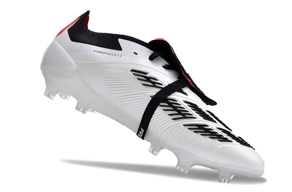 Adidas Predator Accuracy  Shoes - White | Jet Black | Garnet Red - FREE SHIPPING WORLDWIDE