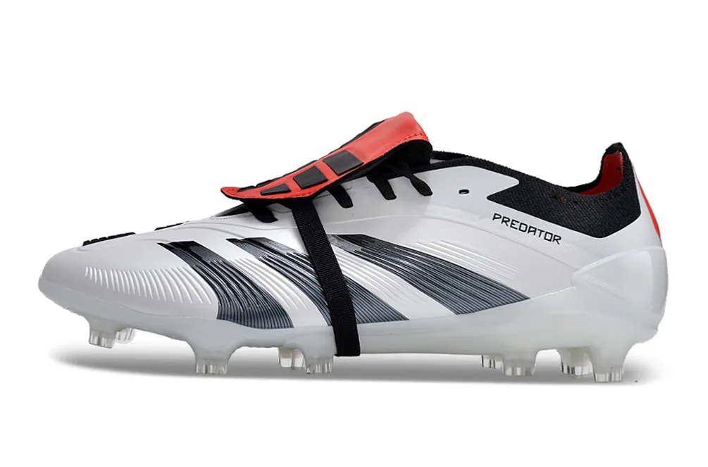 Adidas Predator Accuracy  Shoes - White | Jet Black | Garnet Red - FREE SHIPPING WORLDWIDE