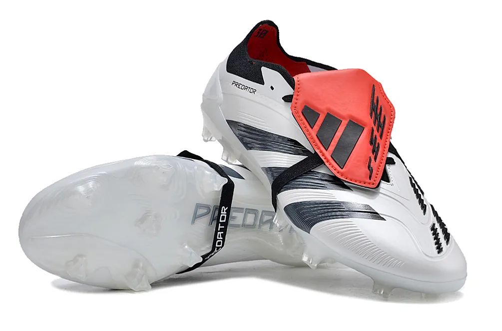 Adidas Predator Accuracy  Shoes - White | Jet Black | Garnet Red - FREE SHIPPING WORLDWIDE