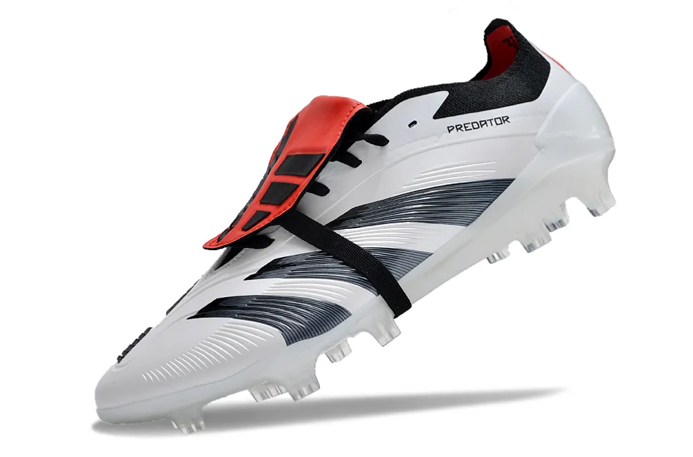 Adidas Predator Accuracy  Shoes - White | Jet Black | Garnet Red - FREE SHIPPING WORLDWIDE