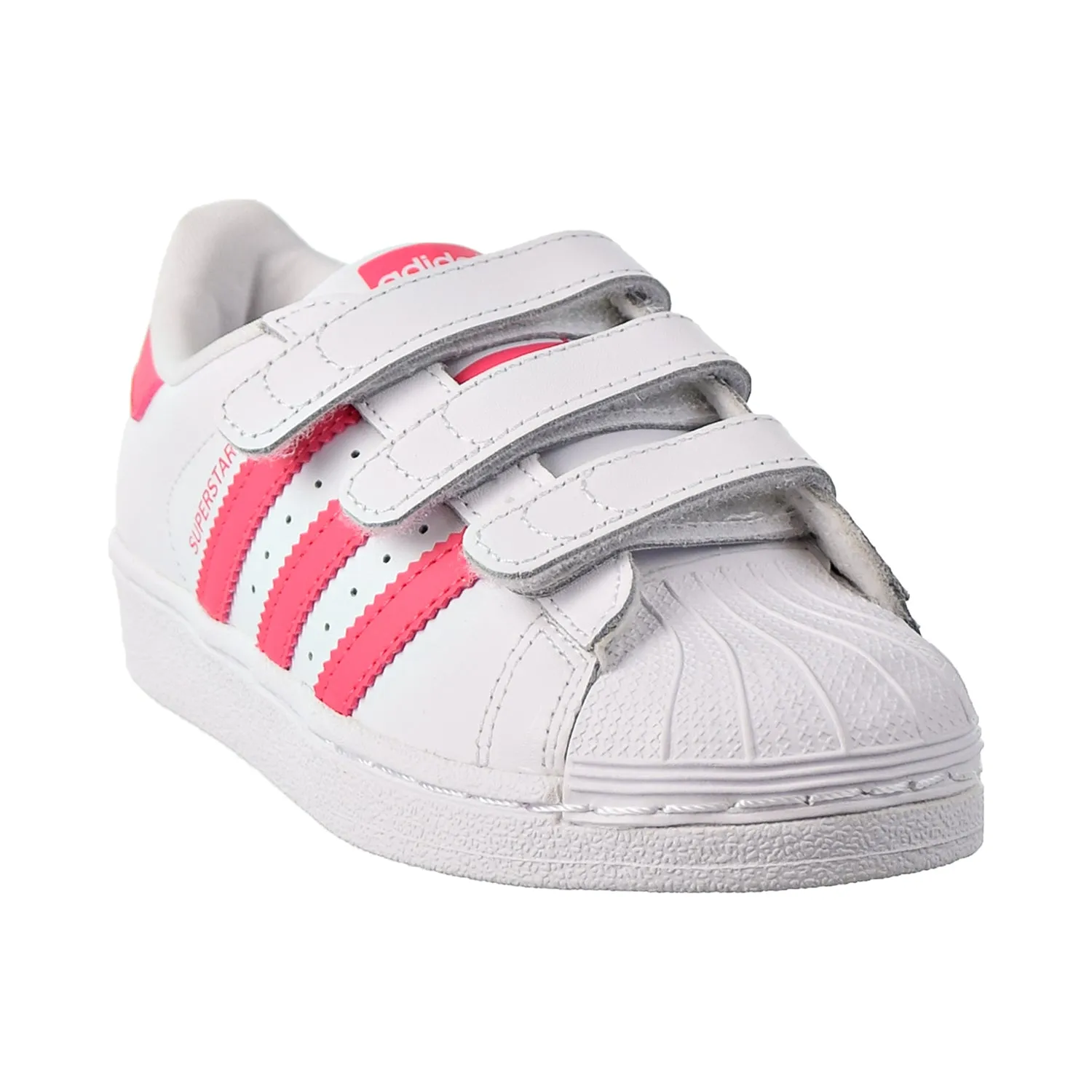 Adidas Superstar CF C Little Kids Shoes Footwear White/Real Pink/Real Pink