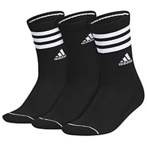 adidas Women's Cushioned 3-Stripe 3.0 3-Pack Crew Socks