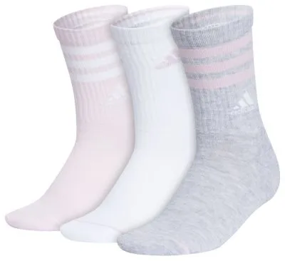 adidas Women's Cushioned 3-Stripe 3.0 3-Pack Crew Socks