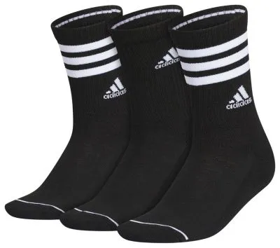 adidas Women's Cushioned 3-Stripe 3.0 3-Pack Crew Socks