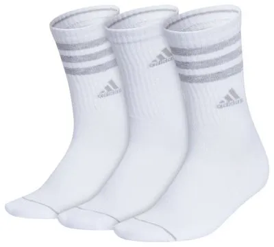 adidas Women's Cushioned 3-Stripe 3.0 3-Pack Crew Socks