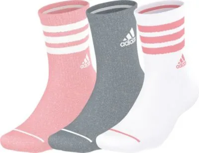 adidas Women's Cushioned 3-Stripe 3.0 3-Pack Crew Socks