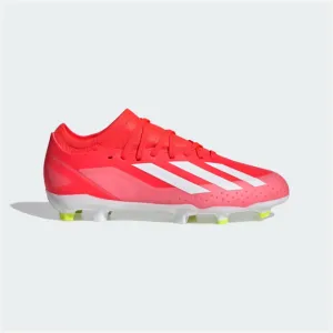 Adidas X Crazyfast League Firm Ground Fooball Kids Unisex Shoes (4-7Year) -Solar Red/Cloud White/Team Solar Yellow 2