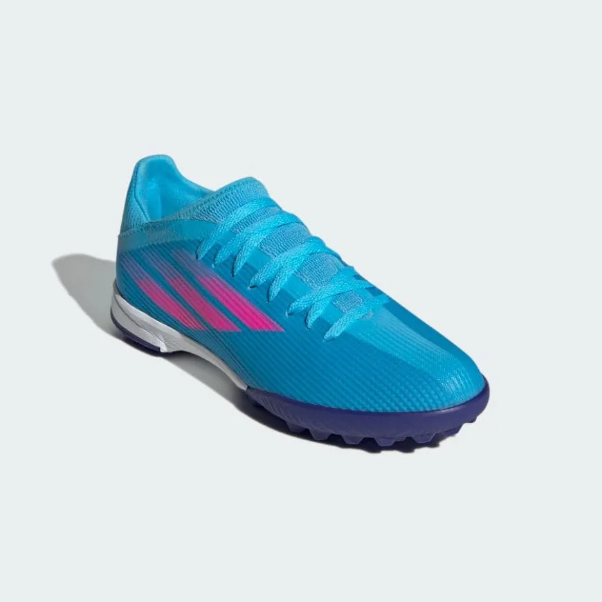 Adidas X Speedflow.3 Turf Kids-Unisex Football Shoes Light Blue