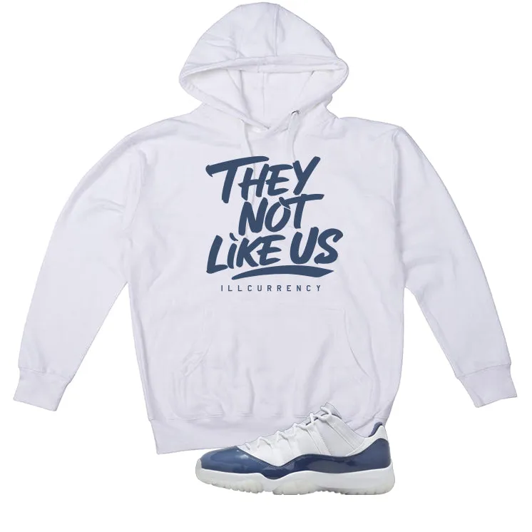 Air Jordan 11 Low Diffused Blue White T-Shirt (They not like us)| illcurrency