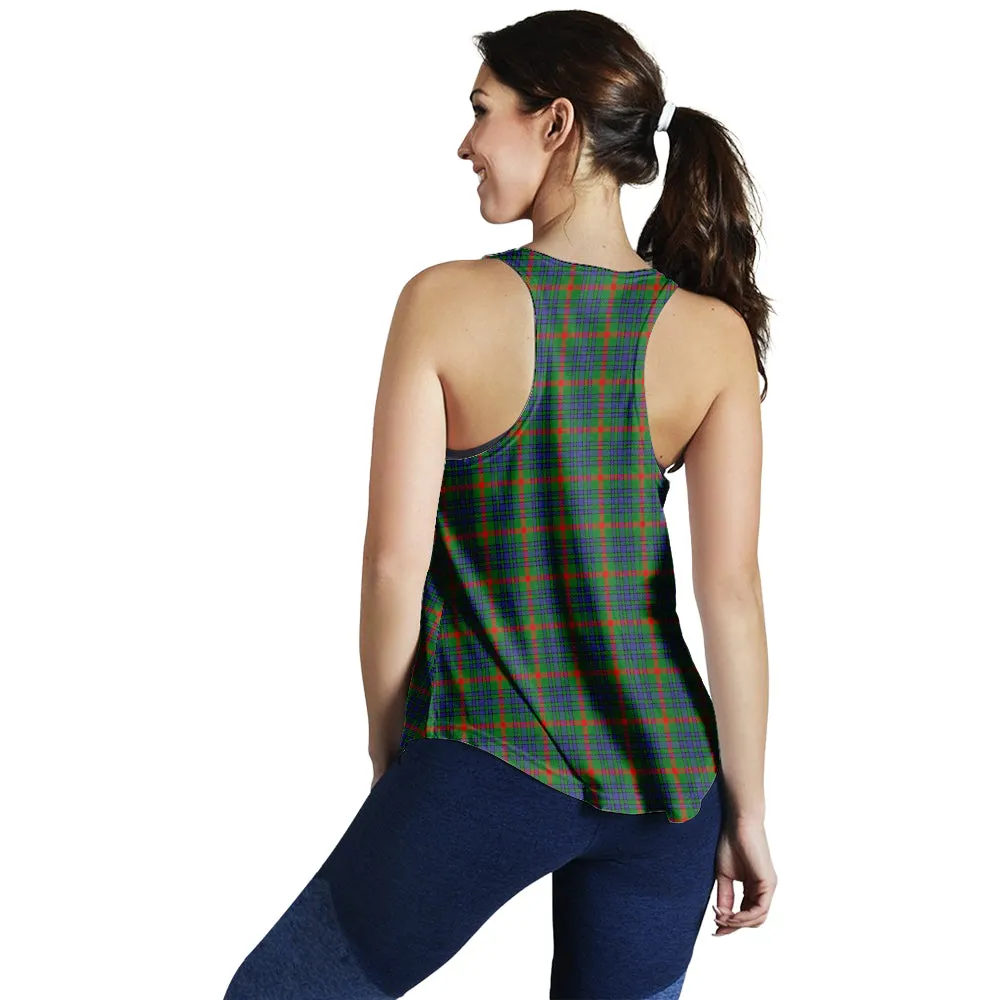 Aiton Tartan Women Racerback Tanks with Family Crest