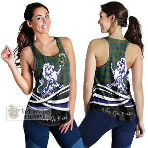 Aiton Tartan Women's Racerback Tanks with Alba Gu Brath Regal Lion Emblem