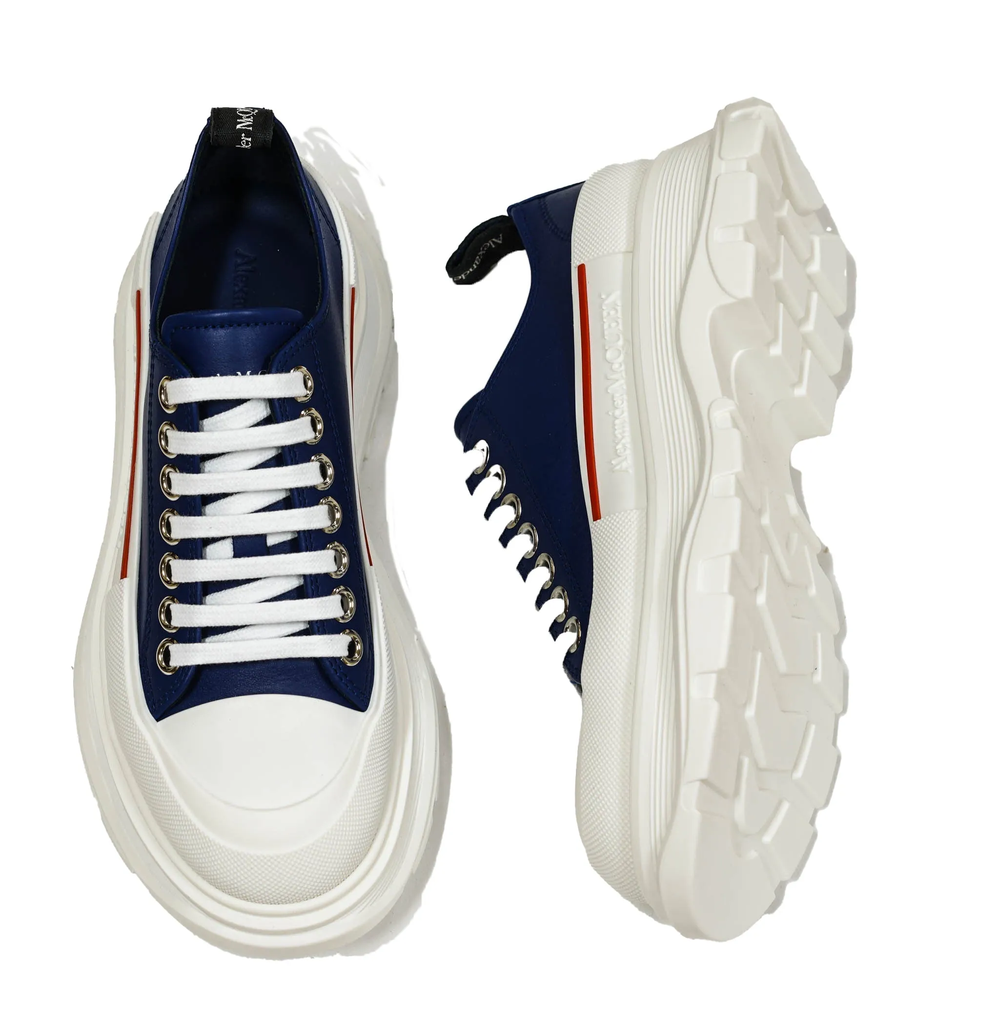 Alexander McQueen Women's Navy Canvas Sneakers 702042 30% OFF
