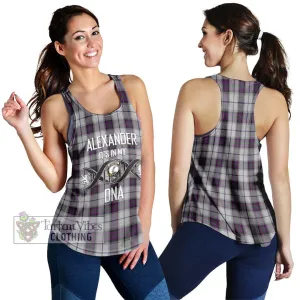 Alexander of Menstry Dress Tartan Women's Racerback Tanks with Family Crest DNA In Me Style