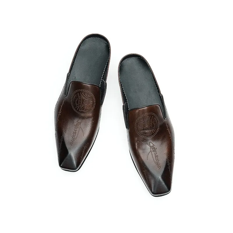 AlliLuxo Exotic Slip On Dress Shoes