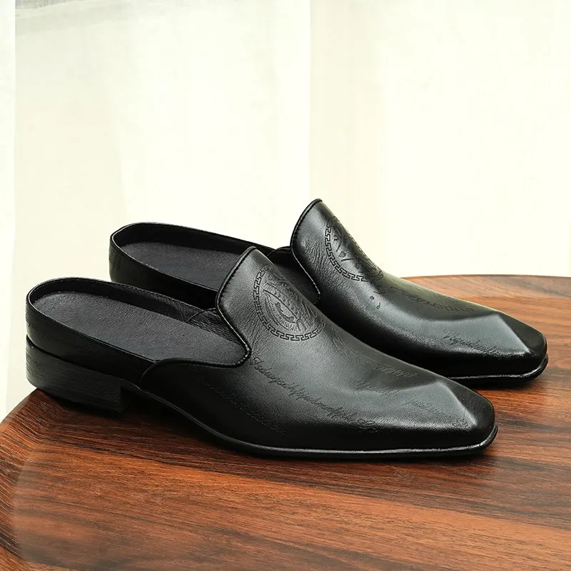 AlliLuxo Exotic Slip On Dress Shoes