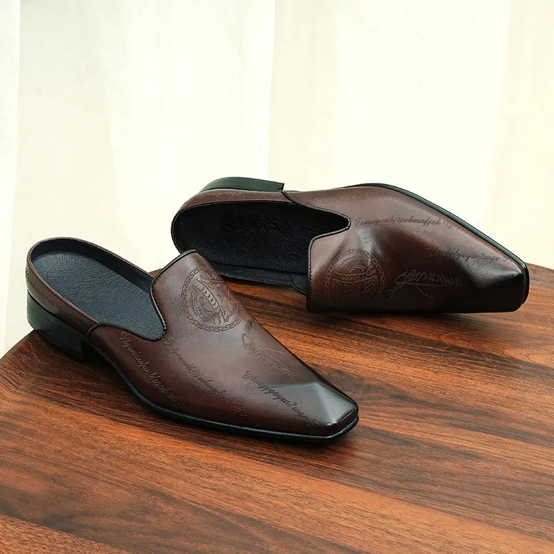 AlliLuxo Exotic Slip On Dress Shoes