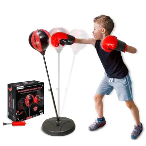 ArmoGear Punching Bag for Kids | Kids Punching Bag with Stand | Boxing Gloves & Hand Pump