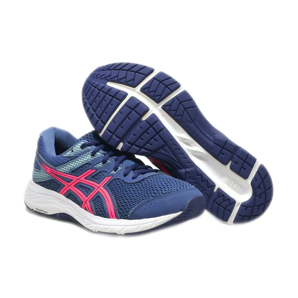 Asics Contend 6 Sport Shoes Fabric Blue Colour For Women