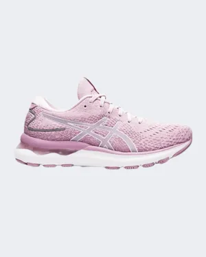 Asics Gel-Nimbus 24 Women Running Shoes Rose/White