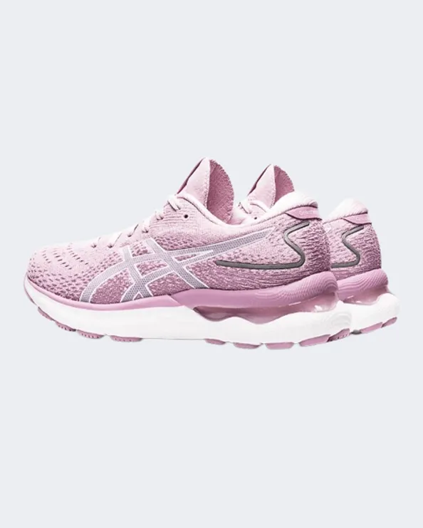 Asics Gel-Nimbus 24 Women Running Shoes Rose/White