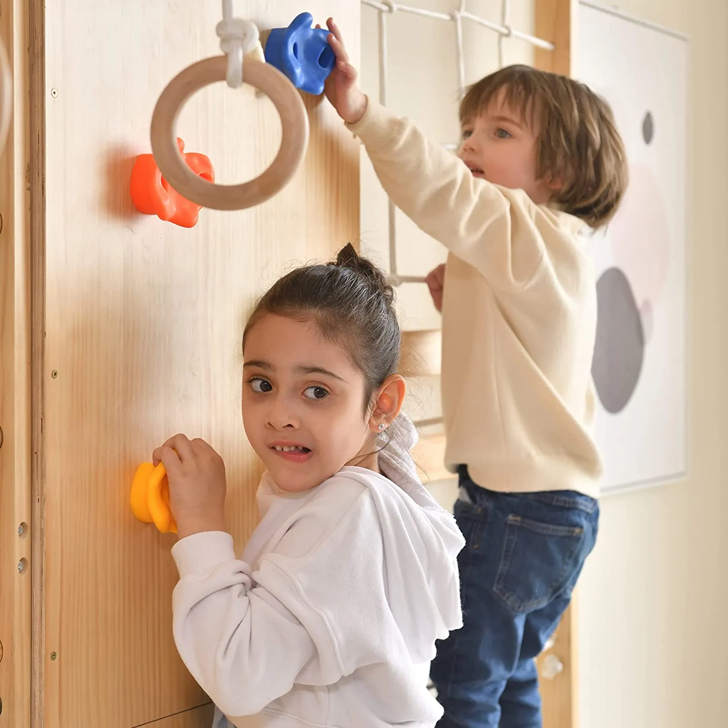 Avenlur Walnut - 9-in-1 Swedish Ladder Wall Gym and Climber