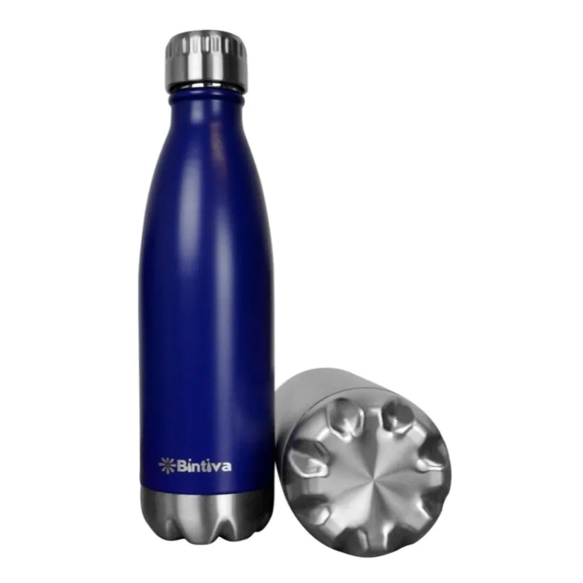 Bintiva Double Walled Vacuum Insulated 25oz Stainless Steel Water Bottle - Brushed Stainless