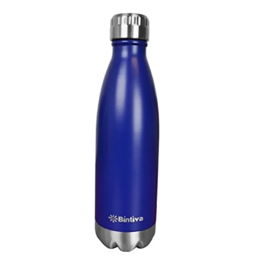 Bintiva Double Walled Vacuum Insulated 25oz Stainless Steel Water Bottle - Brushed Stainless