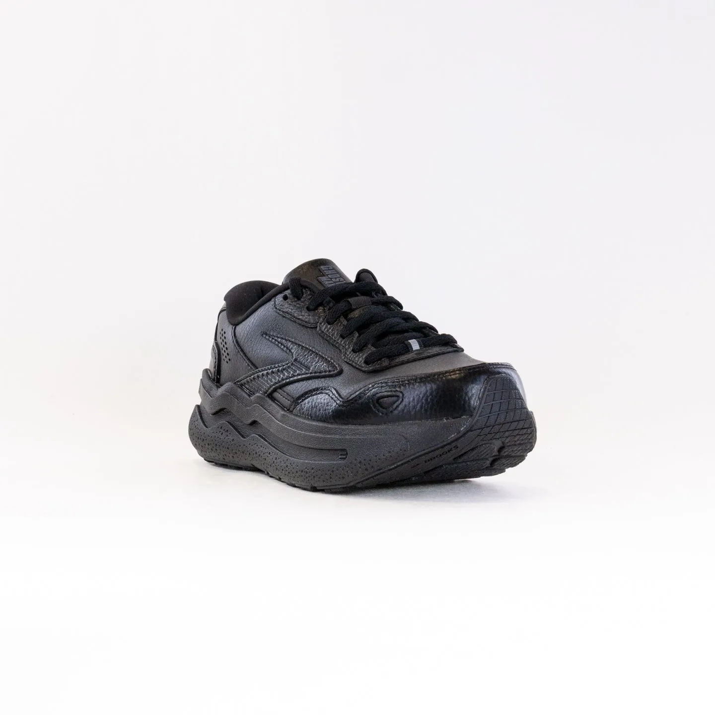 Brooks Ghost Max Leather (Women's) - Black/Black