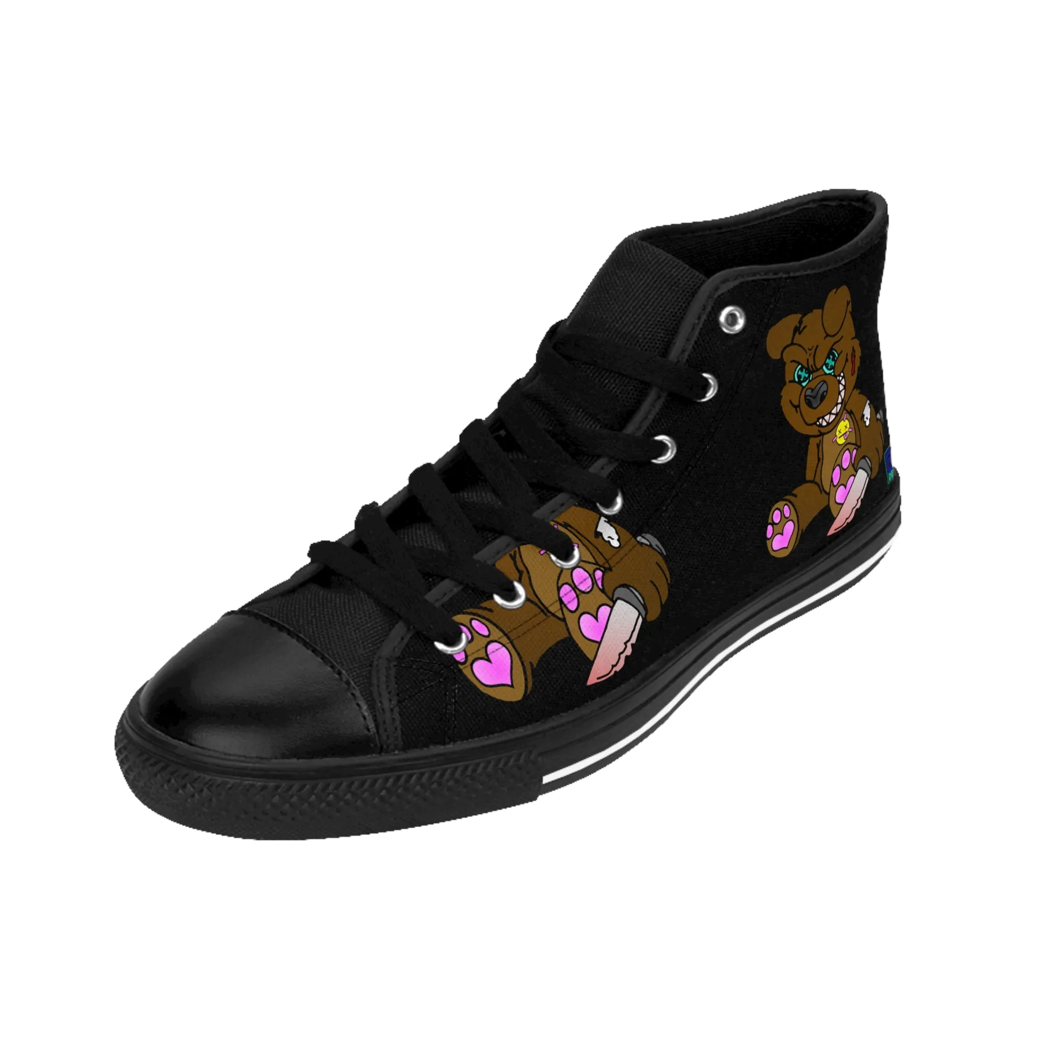 Brown Demon Bear Men's Classic Sneakers