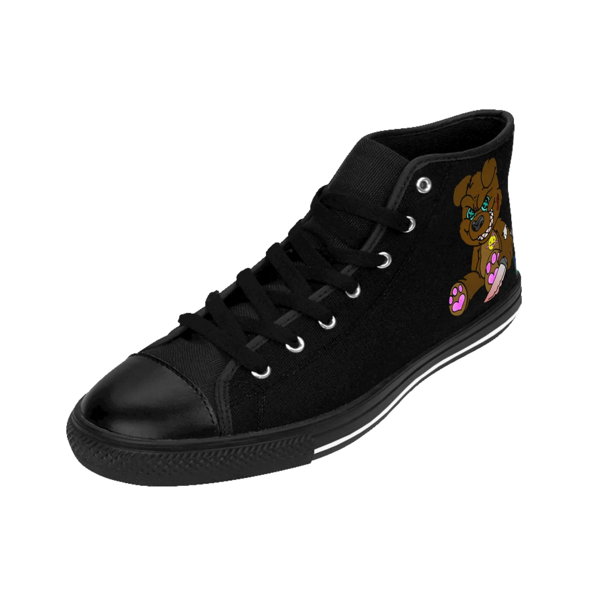 Brown Demon Bear Women's Classic Sneakers