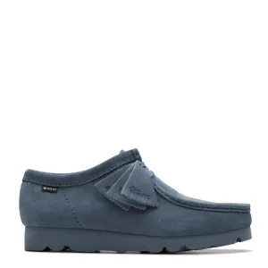 Clarks Originals Wallabee Gore-Tex Shoe Blue / Grey Suede