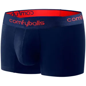 Comfyballs Men's Performance Regular Boxer Shorts Fitness Underwear - Navy Red