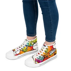 Comic book style Women's High Top Sneakers