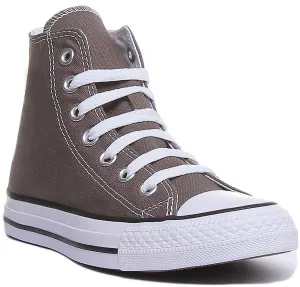 Converse All Star Hi Core Canvas Trainer In Charcoal For Women