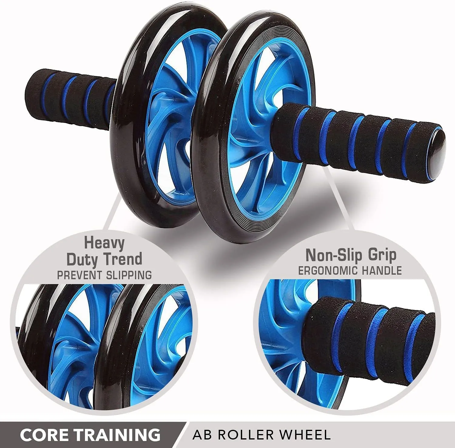 Core Fitness Imported Ab Roller & Double Toning Tube & Hand Gripper Fitness Equipment