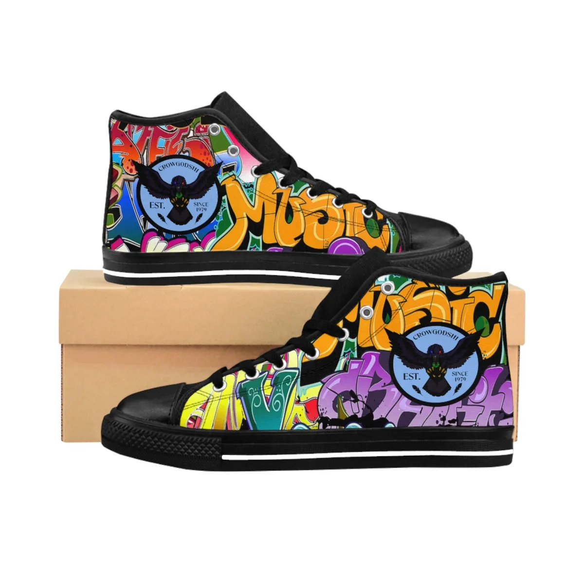 Crowgodshi Men's Graffiti High-Tops